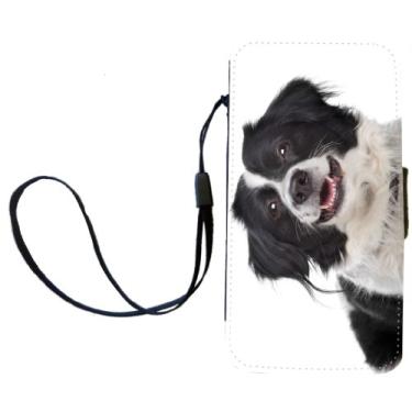 Imagem de Rikki Knight Capa carteira com aba magnética Border Collie para Apple iPhone 4 e 4s