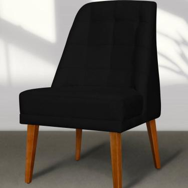 Imagem de Cadeira para Sala de Jantar Paris Suede Preto