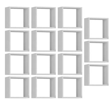 Imagem de Kit 15 Nichos Organizador 30x30cm Branco G01 - Gran Belo