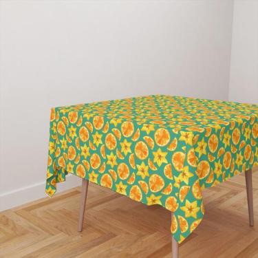 Imagem de Toalha De Mesa Quadrada 4 Lugares Tecido Oxford Carambolas TL114 - 140