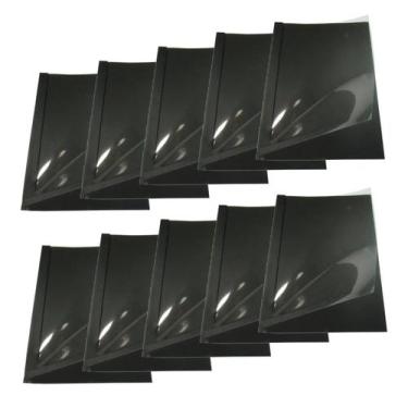 Imagem de Kit 10 Capas Encadernação Térmica Até 400 Folhas A4 Preta - IBACEMIL
