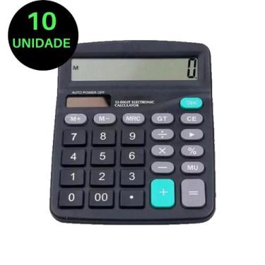 Imagem de 10 Unidades Calculadora Eletrônica P/ Contabilidade Comercio - T10OFFI