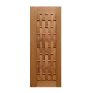 Imagem de Porta de Madeira Couro Longo Maciça Cedro Arana Casmavi, 90cm x 210cm