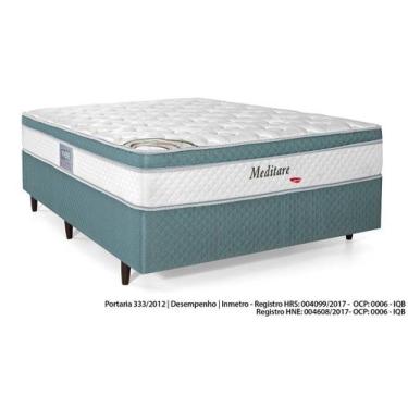 Imagem de Conjunto box + colchão meditare 138x188x69 - HERVAL
