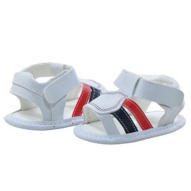 Imagem de Sapatinho de Bebê Bicho de Pé - Sandália Masculina com Fecho - Sintéti