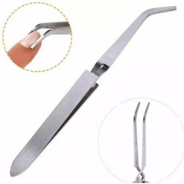 Imagem de Kit 10 Pinça De Curvatura C Unhas Acrigel Oferta - Mr Vendas