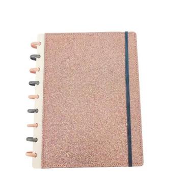 Imagem de Caderno Inteligente Disco Glamour Brilho Glitter Rose Grace - Amor Inf