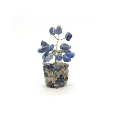 Imagem de Árvore de Pedra Quartzo Azul Base Mix de Cristais 9cm - Master Chi