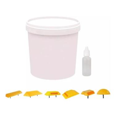 Imagem de 2kg De Cola Para Fixação De Tacha Tachão + Catalisador - Transito Livr