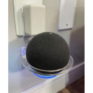 Imagem de Suporte De Tomada em Acrilico Universal Para Alexa 4 Ou 3  - Super 3D