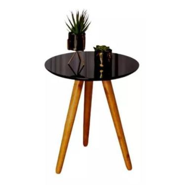 Imagem de Mesa Lateral De Canto Bella  Preta - D DELINE