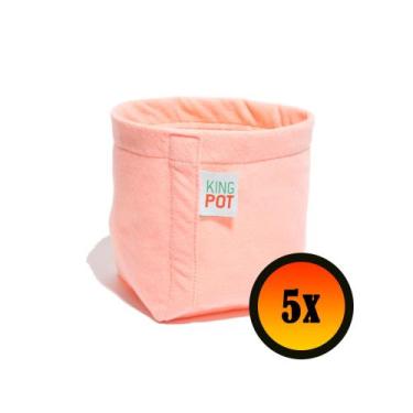 Imagem de 5 Vasos De Feltro De Plantas 4 Litros - King Pot, Rosa