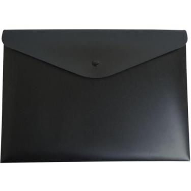 Imagem de Pasta Malote A4 Preta com Botão - Pacote com 10 Unidades - Dello