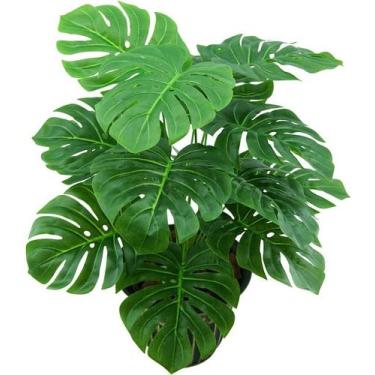 Imagem de Planta Artificial Folhagem Costela de Adão P/Vaso Decorativo - La Caza