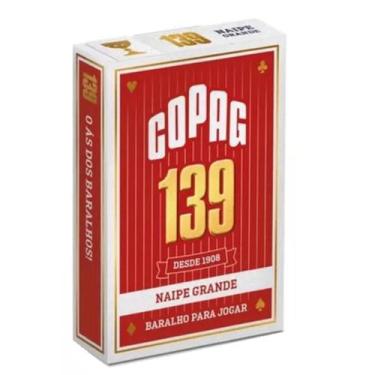 Imagem de Baralho Copag 139 Original Naipe Grande Plástico Vermelho