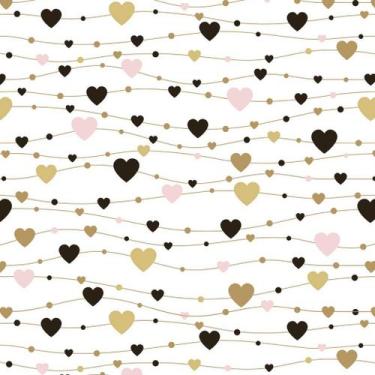 Imagem de Papel De Parede Baby Meninas Corações Coloridos - 3,00x0,50m - DEKAL D