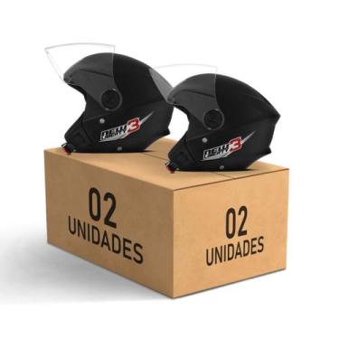 Imagem de Kit Combo 2 Capacetes Moto Aberto Pro Tork New Liberty Three, PRETO, 5