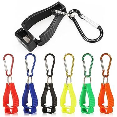 Imagem de FVIEXE 18 peças de clipes de luva para trabalho, clipe de suporte de luva, clipe de segurança para trabalho de construção, prendedor de luvas, cinto, óculos, capacetes, gancho, prendedor, 6 cores