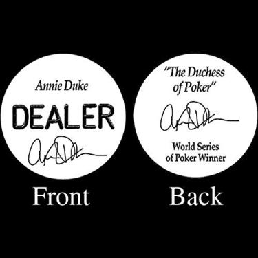 Imagem de Trademark Poker Botão de revendedor profissional de colecionador Annie Duke