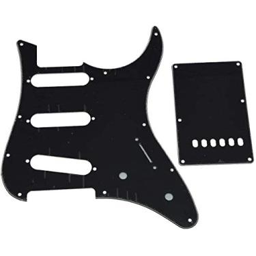 Imagem de Dopro Placa traseira para guitarra SSS Pickguard e Tremolo Trem serve para guitarra Yamaha PACIFICA preta 3 camadas
