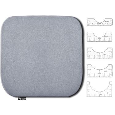 Imagem de VCHOMY Tapete de Prensa Térmica 12" X 12" com 5 Réguas de Guia para Camisetas para Cricut Easypress, Almofada de Passar para Transferência de Vinil Htv de Sublimação Diy