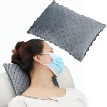 Imagem de Travesseiro de pescoço pequeno para cadeira reclinável, almofadas de cabeça minúsculas para dormir, mini travesseiro de suporte de pescoço, avião cervical, alívio da dor no pescoço, sentado, 1 peça,