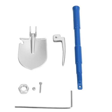 Imagem de Pá de Esteira RC, pá de Liga de Alumínio Simulada Em Ferro RC para Substituição (Azul)