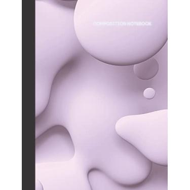 Imagem de Composition Notebook College Ruled: No Spiral Bound, 9-3/4'x7-1/2', Conversion Chart Inside, Abstract 3D Cover Design, Matter Cover, 100 sheets, Simple and Functional