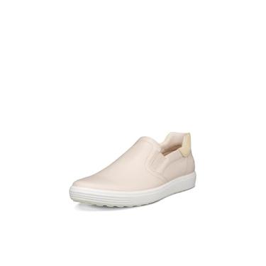 Imagem de ECCO Tênis feminino Soft 7 Easy Slip on, Calcário/palha, 9-9.5