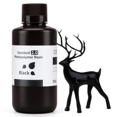 Imagem de Resina de impressora 3D ELEGOO padrão atualizado 2.0 405nm 500g preta