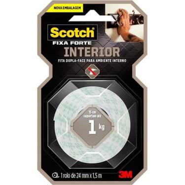 Imagem de Fita dupla face scoth fixa forte interiores espuma 24mm x 1.5m - 3M, a
