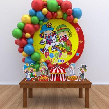 Imagem de Kit Festa Painel Redondo PERSONALIZADO Palhaço Patati Patata- IMPAKTO 