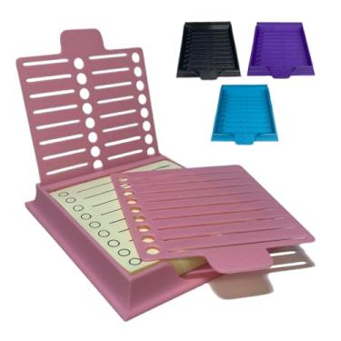 Imagem de Estêncil de notas adesivas compatível com notas Post It, base de blocos adesivos 3x3 com 2 estênceis incluídos, organizador de bloco de notas com caixa circular e modelo de desenho de linha para