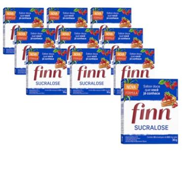 Imagem de 10 Cx Adoçante Finn Pó Sucralose C/50 Envelopes Cada 500un
