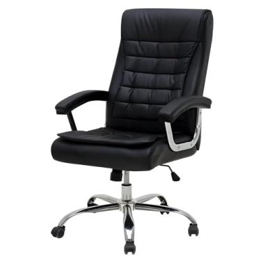 Imagem de Cadeira Escritório Presidente Confortavel Ergonomica Grande Preta