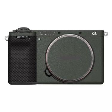 Imagem de Adesivo de corpo de câmera Alpha 6700 película protetora de vinil decalques acessórios para Sony A6700 (couro verde)
