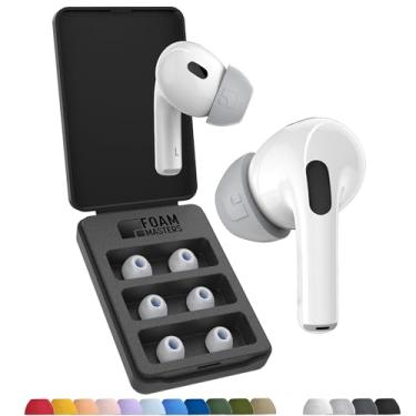 Imagem de Foam Masters Espumas de Memória Ultra-Premium para AirPods Pro 1ª e 2ª Geração | 3 Pares | Black Magic Versão 6.0 | Ajuste Seguro | Conforto | Cancelamento de Ruído Melhorado | Borrachas de Reposição