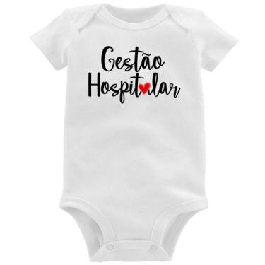 Imagem de Body Bebê Gestão hospitalar por amor - Foca na Moda, Branco, P