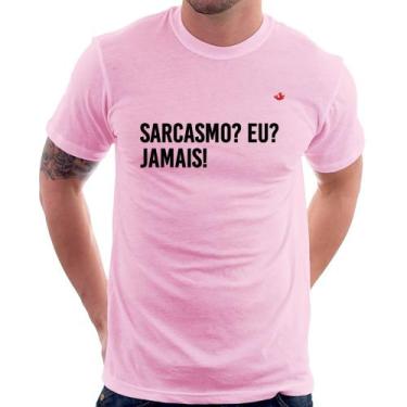 Imagem de Camiseta Sarcasmo Eu Jamais! - Foca na Moda, Rosa bebê, GGG