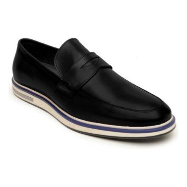 Imagem de Sapato Couro Legitimo Masculino Loafer Casual Mocassim Leve - Calçado 