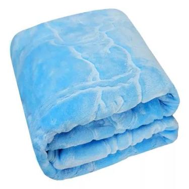 Imagem de Cobertor Infantil Antialérgico Macio Bebê Menina Menino Comprensado Alto Relevo 0.90x1.05cm (Azul)