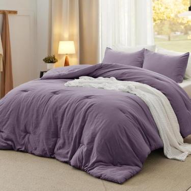 Imagem de Conjunto de edredom Bedsure King Size, roxo acinzentado, 3 peças