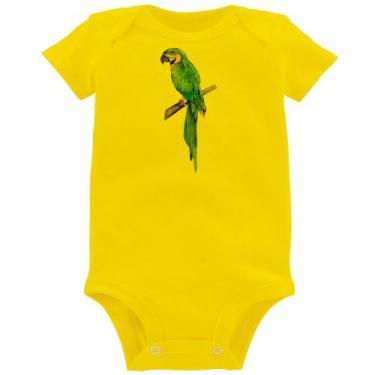 Imagem de Body Bebê Arara Azul - Foca na Moda, Amarelo, P