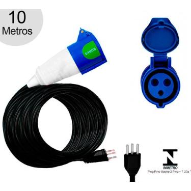 Imagem de Adaptador 32A Carregador Carro Elétrico 10m Original Evoits, 16A