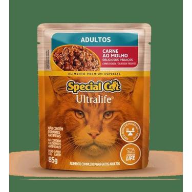 Imagem de Sachê Special Cat Ultralife Adultos Sabor Carne 85g