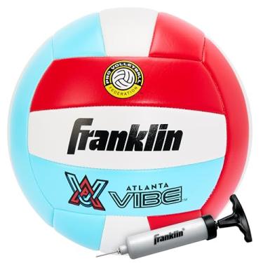 Imagem de Franklin Sports PVF Atlanta Vibe Volleyball - Tamanho Oficial Voleibol - Tamanho regulamentado + Peso Voleibol para Crianças + Adultos - Meninos + Meninas Voleibol - Bola oficial do time