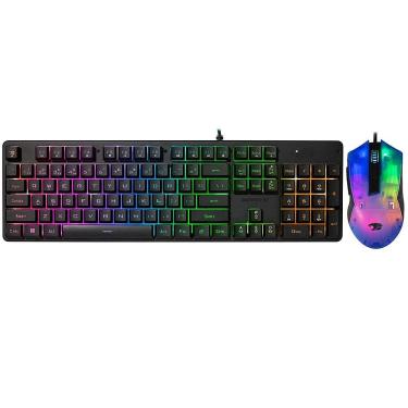 Imagem de iBUYPOWER - Combo  teclado RGB com fio e mouse óptico Chimera KM7 - Preto-KM7