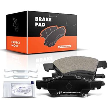 Imagem de A-Premium Conjunto de pastilhas de freio a disco de cerâmica frontal compatível com modelos selecionados Chrysler e Dodge - Town & Country/Caravan/Grand Caravan 2001-2007, Voyager 2003, com ferragens,