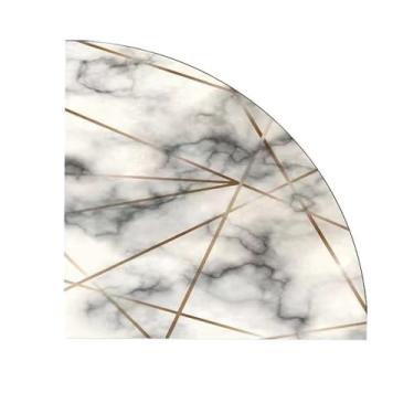 Imagem de Tapete de canto de área de um quarto de círculo, tapete decorativo fofo para sala de estar, tapetes de quarto, tapete de pelúcia, tapete de entrada macio, 1 peça, tapete M, 80x80cm