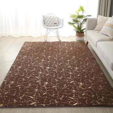 Imagem de Tapete de veludo bronzeador para sala de estar, tapetes de cabeceira para quarto, decoração para casa, tapete de pelúcia, antiderrapante, tapete de absorção de água, F, 160X200cm